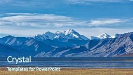  Presentation with mountain lake - Cool new PPT theme with tso moriri with mountain peaks backdrop and a ocean colored foreground