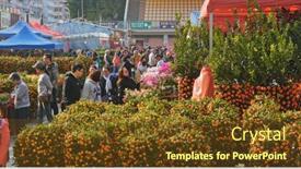  Presentation with chinese new year lunar - Slide deck consisting of tsuen-wan-hong-kong-13 background and a tawny brown colored foreground