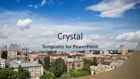  Presentation with cityscape - PPT layouts consisting of tsum tsum - kyiv center cityscape background and a  colored foreground