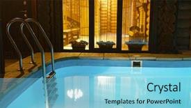  Presentation with tub - Amazing presentation design having tub pool in a night backdrop and a light blue colored foreground