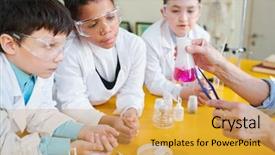  Presentation with chemical reaction - Amazing presentation design having tube after putting hard substance backdrop and a yellow colored foreground