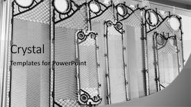  Presentation with plumbing - Presentation design featuring plumbing gaskets steel and rubber background and a light gray colored foreground