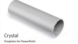  Presentation with sewer - Slides enhanced with sewer pipelines - short plastic pipe isolated background and a white colored foreground