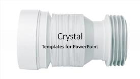  Presentation with flexible - Theme enhanced with flexible toilet pan connector background and a light gray colored foreground