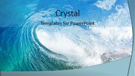  Presentation with water wave - Theme having tube from water level background and a teal colored foreground