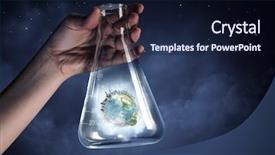  Presentation with research - Colorful presentation design enhanced with science research and test mixed media backdrop and a wine colored foreground