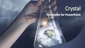  Presentation with research - Colorful slide deck enhanced with  backdrop and a  colored foreground