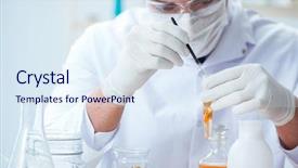  Presentation with chemist - Theme enhanced with tube rose - chemist mixing perfumes background and a  colored foreground