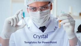  Presentation with chemist - Colorful slide deck enhanced with tube rose - chemist mixing perfumes backdrop and a  colored foreground