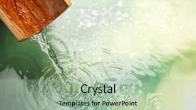  Presentation with spa - Cool new PPT theme with tube well - beautiful spa composition with pouring backdrop and a mint green colored foreground
