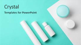  Presentation with cosmetics beauty cosmetic white - Amazing PPT theme having tube well - cosmetics spa mock-up on color backdrop and a arctic colored foreground