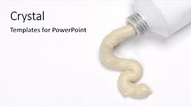  Presentation with ointment cream tube - Beautiful PPT theme featuring tube with ointment or cream backdrop and a pink colored foreground