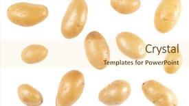  Presentation with shadow - Amazing slide set having tuber - potatoes isolated on white background backdrop and a lemonade colored foreground