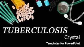  Presentation with medical pills - Presentation design with tuberculosis-text-on-medical-background background and a black colored foreground