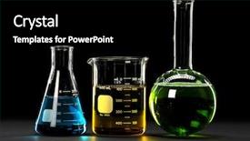  Presentation with glassware - Slides having tubes experiment - laboratory glassware with liquids background and a black colored foreground