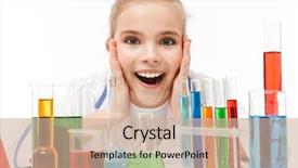  Presentation with laboratory chemical - Presentation theme enhanced with tubes isolated over white background background and a soft green colored foreground