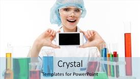  Presentation with laboratory chemical - Audience pleasing slide set consisting of tubes isolated over white background backdrop and a light blue colored foreground