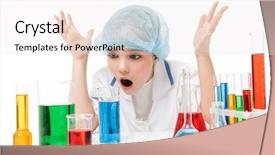  Presentation with laboratory chemical white - Audience pleasing presentation design consisting of tubes isolated over white background backdrop and a sky blue colored foreground