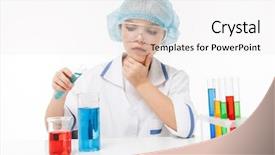  Presentation with laboratory chemical white - Presentation consisting of tubes isolated over white background background and a white colored foreground