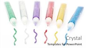  Presentation with tubes - Audience pleasing presentation consisting of tubes of colorful oil paint backdrop and a pink colored foreground