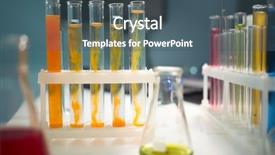  Presentation with tubes - Cool new PPT layouts with tubes with reagents on tripod backdrop and a ocean colored foreground