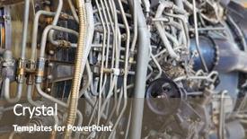  Presentation with plumbing - Theme having tubing inside a jet engine background and a violet colored foreground