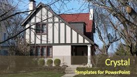  Presentation with tudor - Amazing presentation design having tudor - cottage with slanted roof backdrop and a tawny brown colored foreground