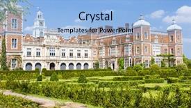  Presentation with tudor - Presentation theme enhanced with tudor - hatfield house hertfordshire england background and a light blue colored foreground