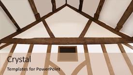  Presentation with old house - Amazing presentation theme having tudor - oak beamed ceiling backdrop and a coral colored foreground
