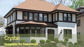  Presentation with trim - Slides having tudor - older stucco home with brown background and a tawny brown colored foreground