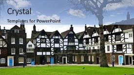  Presentation with tudor - Colorful theme enhanced with tudor - queen's house building in tower backdrop and a light blue colored foreground