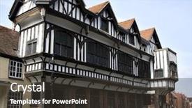  Presentation with tudor - Presentation theme with tudor house museum southampton uk background and a dark gray colored foreground