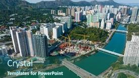  Presentation with territories - Presentation theme with tuen-mun-hong-kong-05 background and a ocean colored foreground