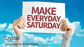  Presentation with sky - Colorful presentation theme enhanced with tuesday - make everyday saturday card backdrop and a arctic colored foreground