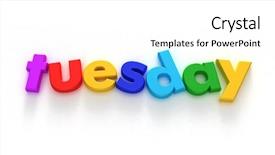  Presentation with letter - Beautiful presentation featuring tuesday word formed with colorful backdrop and a white colored foreground