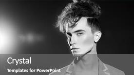  Presentation with black male female fashion - Colorful slides enhanced with tufts - black-and-white portrait of a fashion backdrop and a  colored foreground