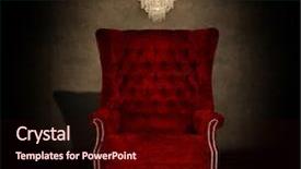  Presentation with crystal - Beautiful presentation featuring tufts - crystal chandelier hanging backdrop and a wine colored foreground