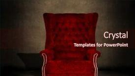  Presentation with dark green and red - Cool new slides with tufts - grungy red velvet chair backdrop and a wine colored foreground