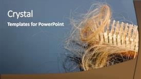  Presentation with hair brush - Presentation with tufts - hair brush with haeren beginning background and a ocean colored foreground