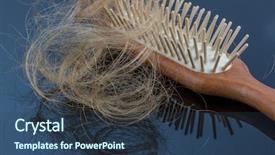  Presentation with hair brush - Beautiful slide set featuring tufts - hair brush with hair backdrop and a ocean colored foreground