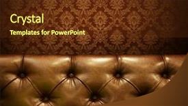  Presentation with furniture - Presentation theme enhanced with tufts - luxury furniture with copyspace genuine background and a tawny brown colored foreground