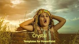  Presentation with american indian - Presentation design consisting of tufts - west american indian boy dressed background and a tawny brown colored foreground