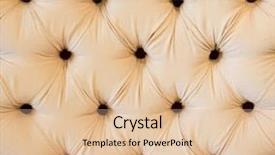  Presentation with leather - Beautiful PPT layouts featuring tufts - white leather upholstery background backdrop and a lemonade colored foreground