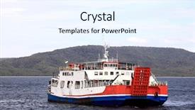  Presentation with tug boat - Presentation theme featuring gold edam cheese sliced on wooden platter with olives and tomato isolated over white background background and a lemonade colored foreground