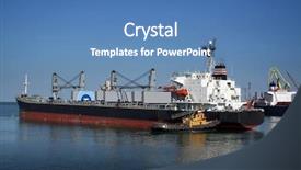  Presentation with tugboat - Audience pleasing slides consisting of tug boat - port tugboat helps the large backdrop and a teal colored foreground