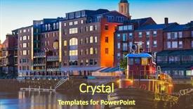  Presentation with new river valley virginia - Presentation theme enhanced with tug boat - portsmouth new hampshire usa town background and a tawny brown colored foreground