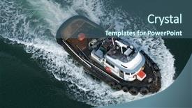  Presentation with tug boat - Amazing slides having tug boat - tough little tugboat seen backdrop and a ocean colored foreground