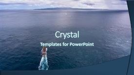  Presentation with moving sea - Amazing presentation design having tugboat - aerial shot of the cargo backdrop and a ocean colored foreground