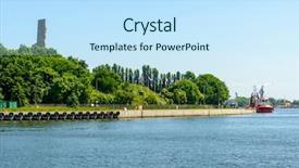  Presentation with minar monument in new delhi - Slide set enhanced with tugboat - monument to the defenders background and a  colored foreground