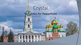  Presentation with 2018 - PPT theme with tula-russia-april-28-2018 background and a light blue colored foreground